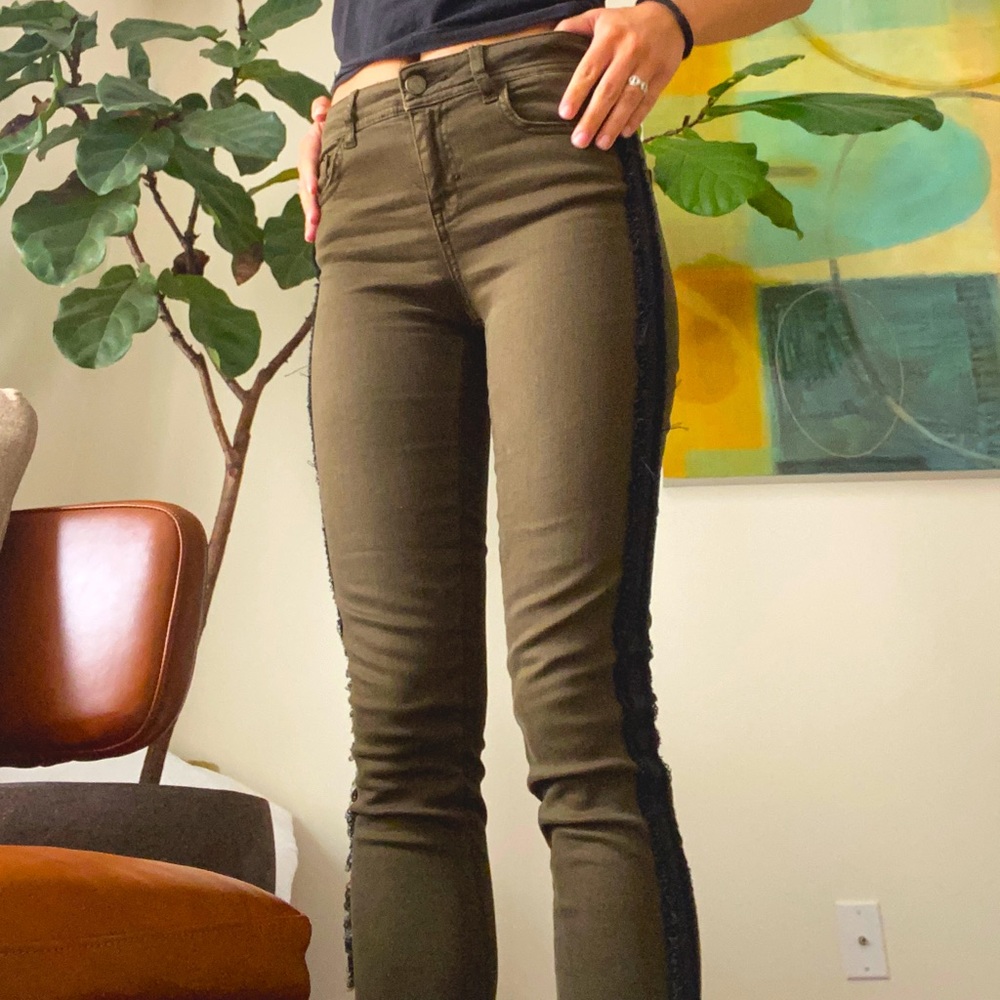 Zara Khaki Denim Pants